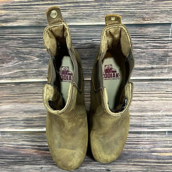 Kodiak Women's‎ Heeled Waterproof Slip On Brown Leather Boots - Picture 7 of 8